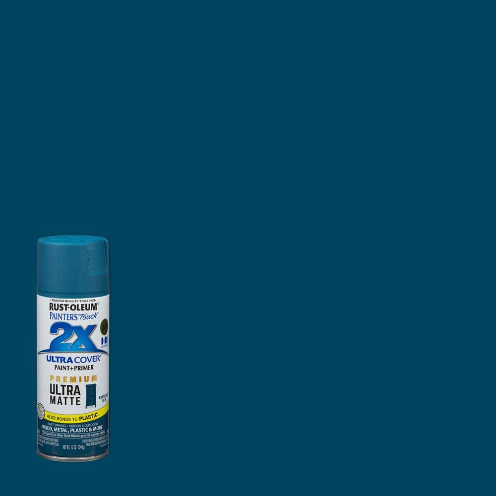Rust-Oleum Painter's Touch 2X 12 oz. Matte Nantucket Blue Ultra Cover General Purpose Spray Paint (Case of 6)
