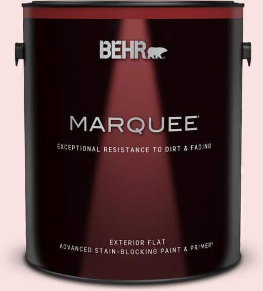 BEHR MARQUEE 1 gal. #RD-W02 Candy Floss Flat Exterior Paint & Primer