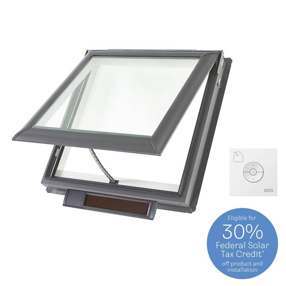 VELUX 21 x 26-7/8 in. Solar Powered Fresh Air Venting Deck-Mount Skylight with Laminated Low-E3 Glass