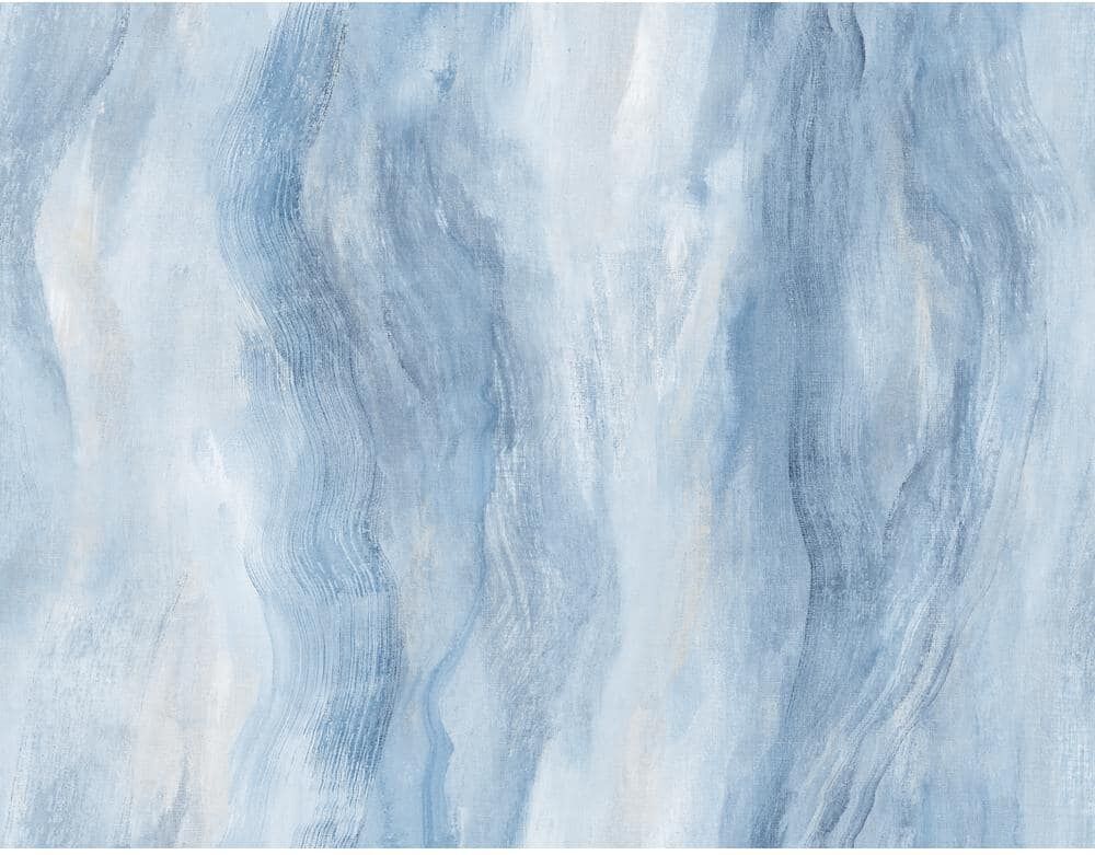 Seabrook Designs 60.75 sq. ft. Blue Lake Smoke Texture Embossed Vinyl Unpasted Wallpaper Roll