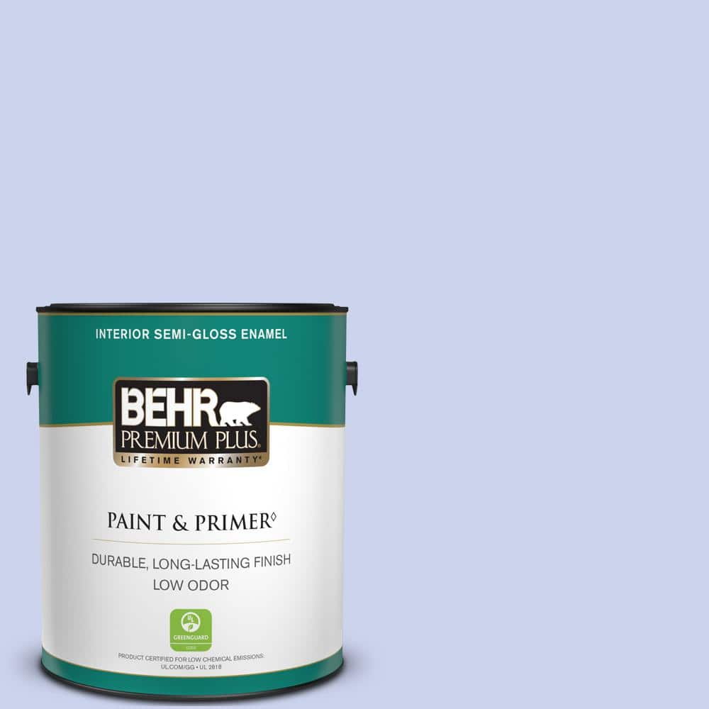 BEHR PREMIUM PLUS 1 gal. #P540-2 Garden Fairy Semi-Gloss Enamel Low Odor Interior Paint & Primer