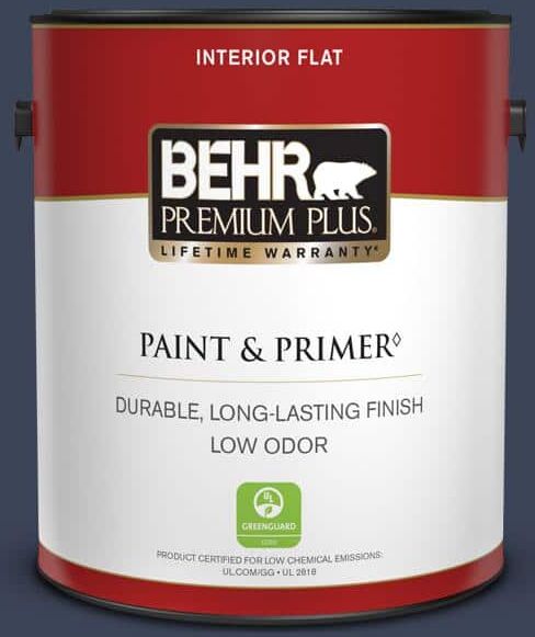 BEHR PREMIUM PLUS 1 gal. #600F-7 Soulful Music Flat Low Odor Interior Paint & Primer