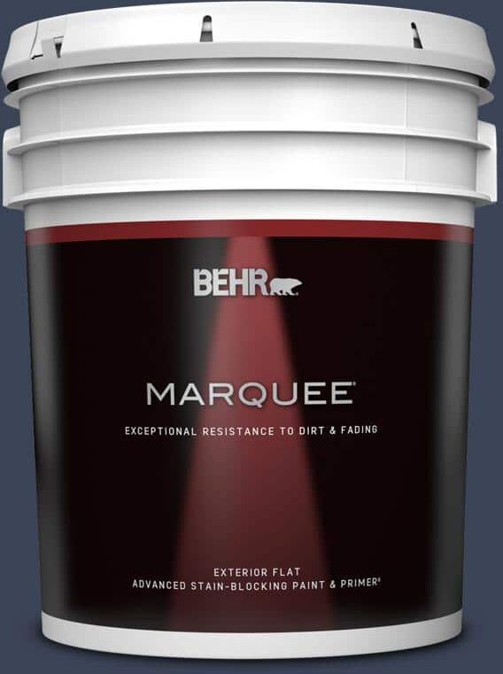 BEHR MARQUEE 5 gal. #600F-7 Soulful Music Flat Exterior Paint & Primer