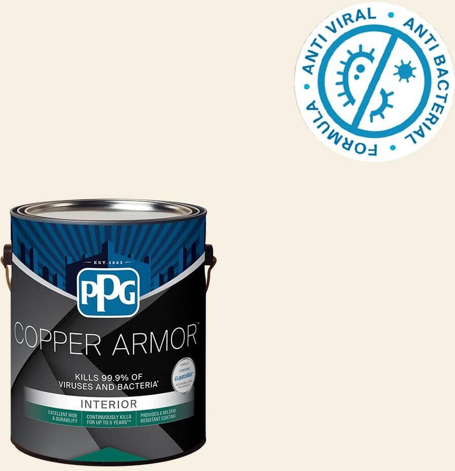 COPPER ARMOR 1 gal. PPG15-06 White Chip Semi-Gloss Interior