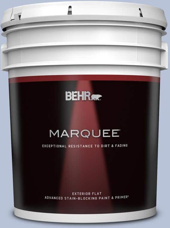 BEHR MARQUEE 5 gal. #610C-3 Virginia Blue Flat Exterior Paint & Primer