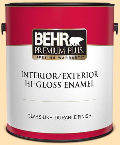 BEHR PREMIUM PLUS 1 gal. #CE-04 Peach of Mind Hi-Gloss Enamel Interior/Exterior Paint