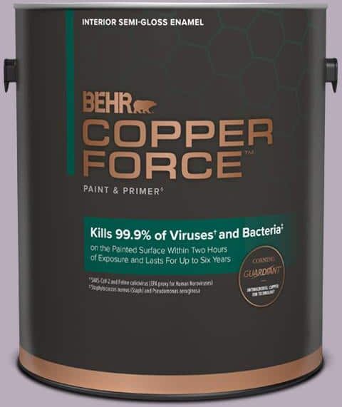 COPPER FORCE 1 gal. #HDC-SP14-12 Exclusive Violet Semi-Gloss Enamel Virucidal and Antibacterial Interior Paint & Primer