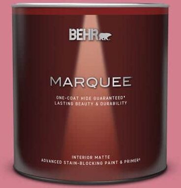 BEHR MARQUEE 1 qt. #P140-4 I Pink I Can Matte Interior Paint & Primer