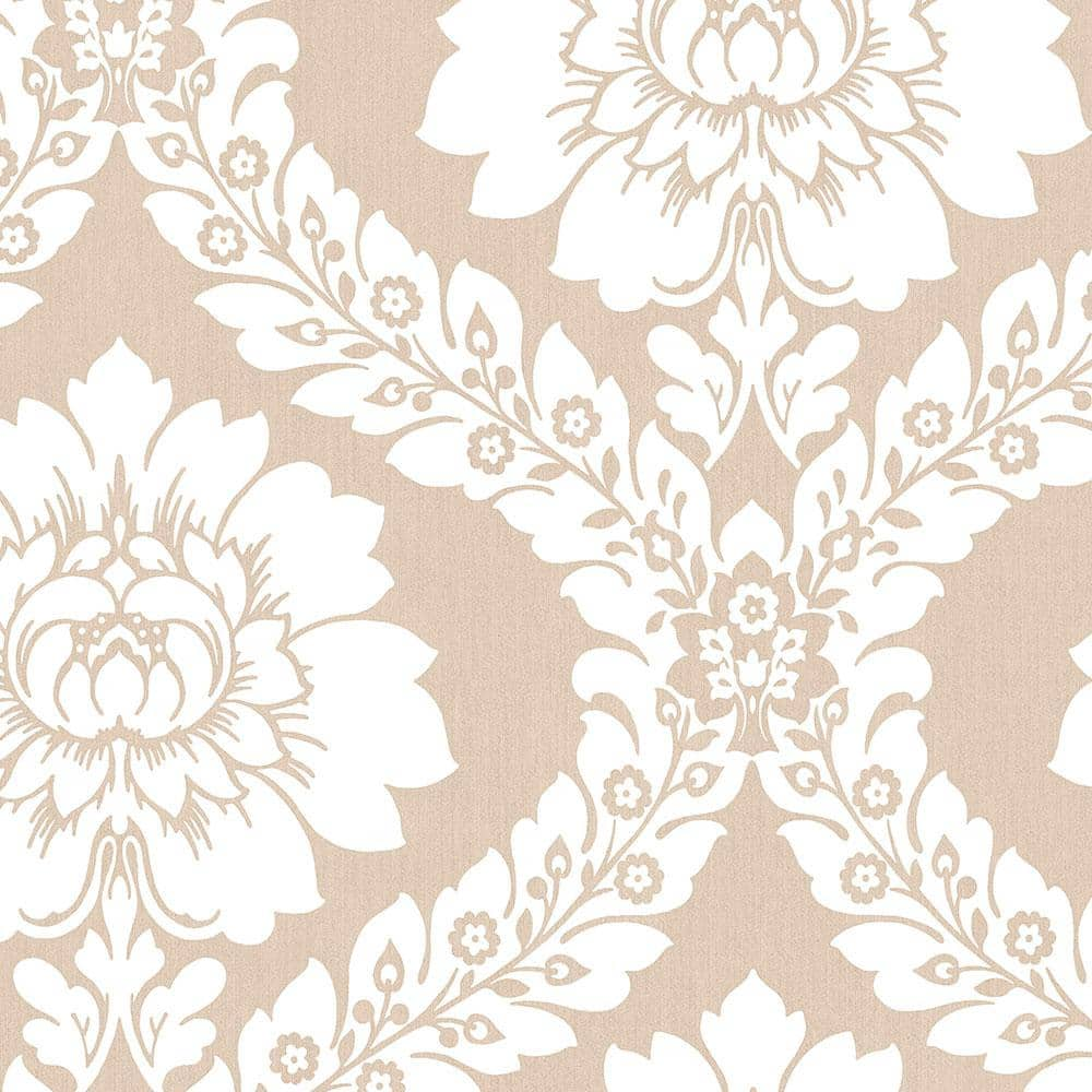 Norwall Daisy Damask Vinyl Roll Wallpaper (Covers 56 sq. ft.)