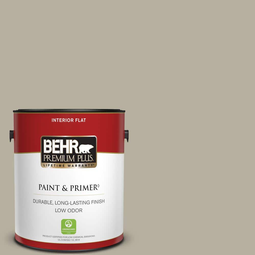 BEHR PREMIUM PLUS 1 gal. #N320-4 Camping Tent Flat Low Odor Interior Paint & Primer