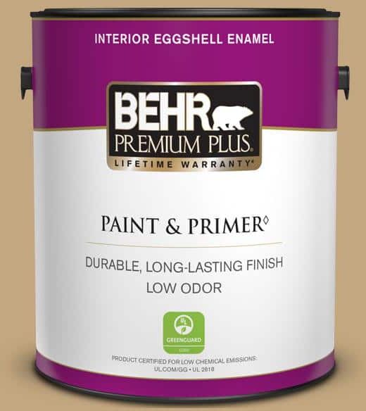 BEHR PREMIUM PLUS 1 gal. #N290-5 Pocket Watch Eggshell Enamel Low Odor Interior Paint & Primer