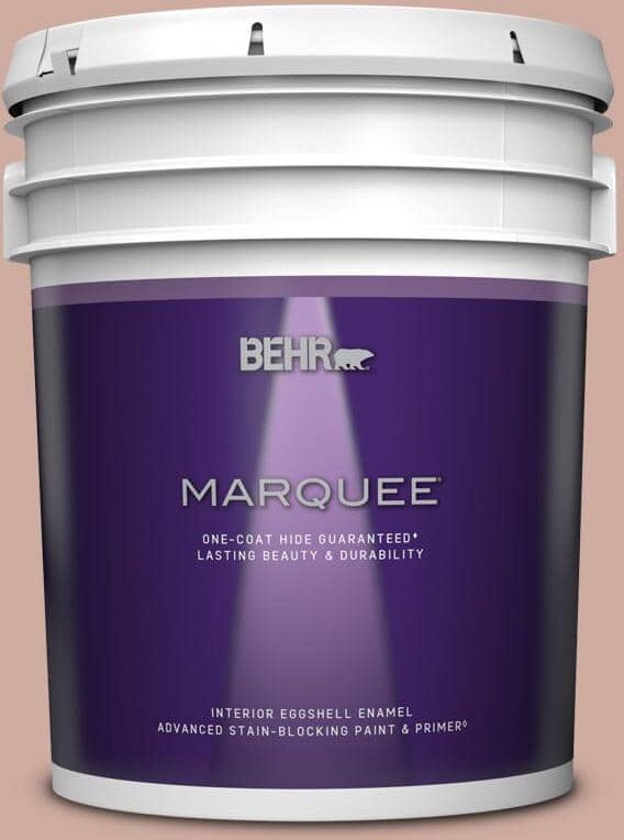 BEHR MARQUEE 5 gal. #MQ1-50 Art Deco Pink One-Coat Hide Eggshell Enamel Interior Paint & Primer