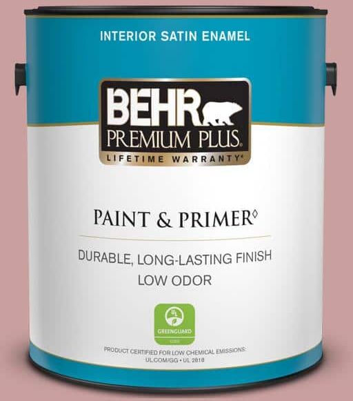 BEHR PREMIUM PLUS 1 gal. #MQ1-13 Lady Guinevere Satin Enamel Low Odor Interior Paint & Primer