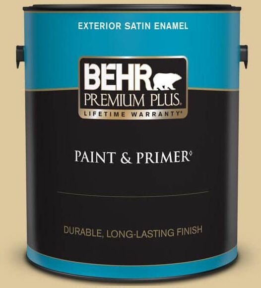 BEHR PREMIUM PLUS 1 gal. #360E-3 Winter Garden Satin Enamel Exterior Paint & Primer