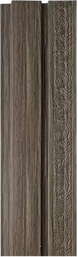 Ejoy 94.5 in. x 4.8 in. x 0.5 in. Acoustic Vinyl Wall Cladding Siding Board in Embossed Grey Wood Color (Set of 6 piece)