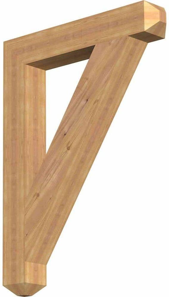 Ekena Millwork 5-1/2 in. x 48 in. x 36 in. Western Red Cedar Traditional Craftsman Smooth Bracket