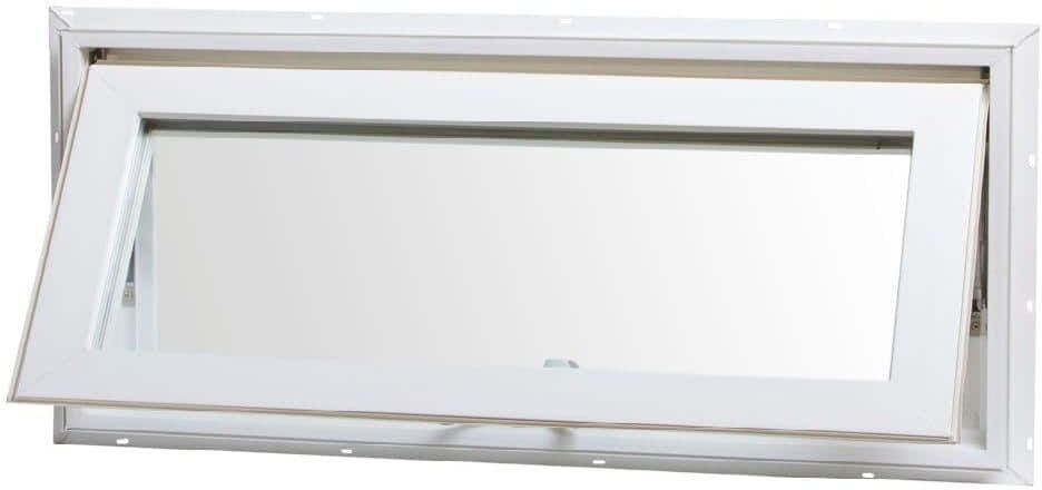 TAFCO WINDOWS 32 in. x 14 in. Top Hinge Awning Vinyl Insulated Window - White