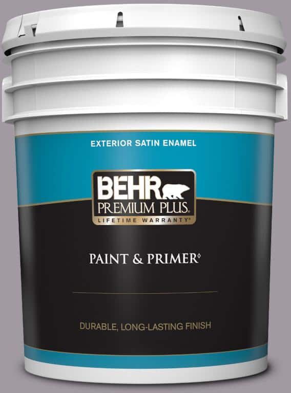 BEHR PREMIUM PLUS 5 gal. #N570-3 Art Nouveau Glass Satin Enamel Exterior Paint & Primer