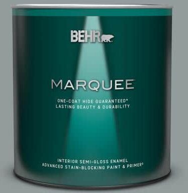 BEHR MARQUEE 1 qt. #720F-4 Stone Fence Semi-Gloss Enamel Interior Paint & Primer