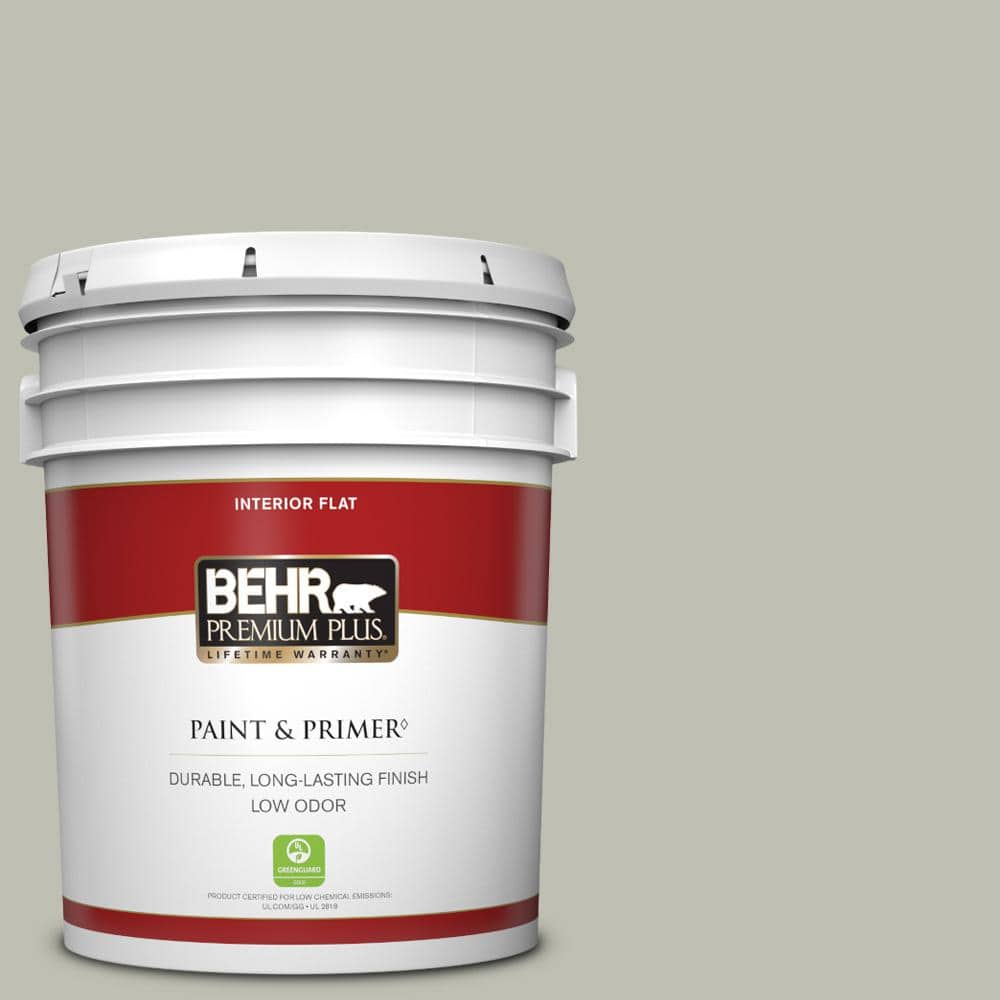 BEHR PREMIUM PLUS 5 gal. #N370-3 Light Year Flat Low Odor Interior Paint & Primer