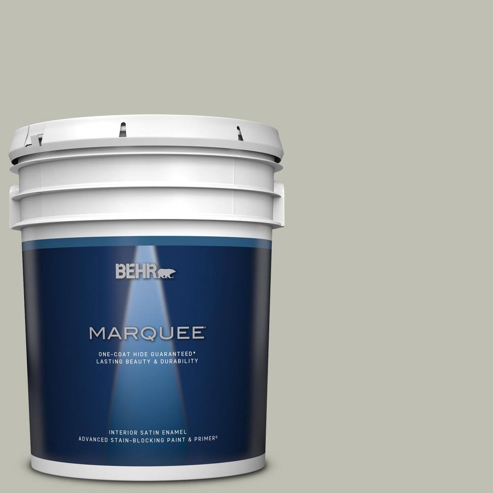 BEHR MARQUEE 5 gal. #N370-3 Light Year One-Coat Hide Satin Enamel Interior Paint & Primer