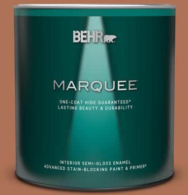 BEHR MARQUEE 1 qt. #PPU3-15 Glazed Pot Semi-Gloss Enamel Interior Paint & Primer