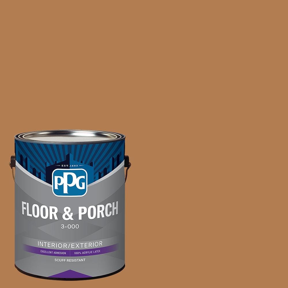 1 gal. PPG1082-6 Cowboy Hat Satin Interior/Exterior Floor and Porch Paint