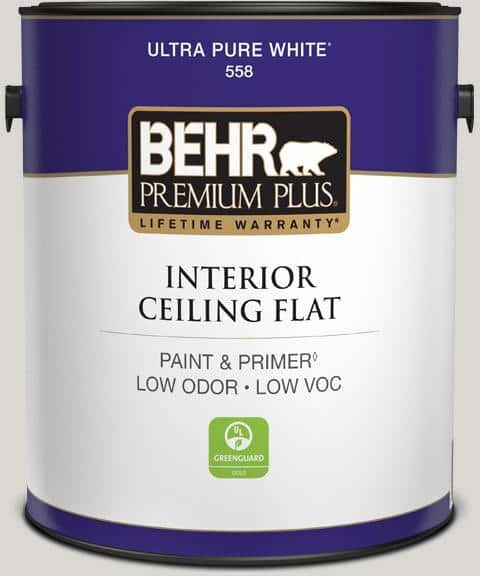 BEHR PREMIUM PLUS 1 gal. #N360-1 Seagull Gray Ceiling Flat Interior Paint