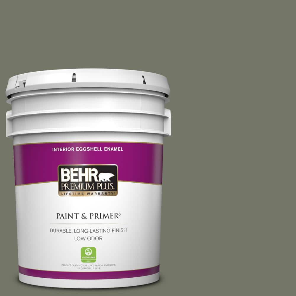 BEHR PREMIUM PLUS 5 gal. Home Decorators Collection #HDC-AC-20 Halls of Ivy Eggshell Enamel Low Odor Interior Paint & Primer