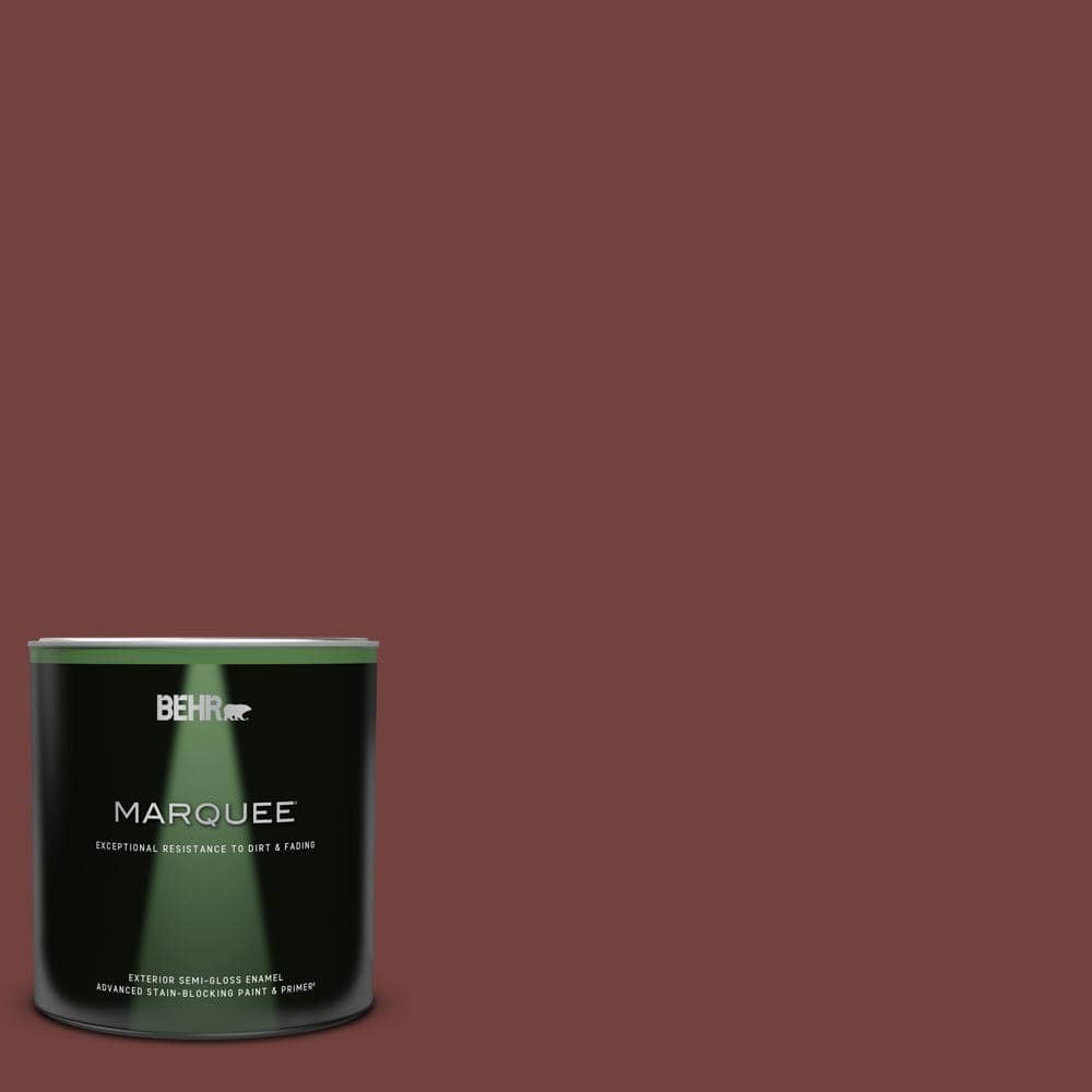 BEHR MARQUEE 1 qt. #ECC-27-1 Red Pines Semi-Gloss Enamel Exterior Paint & Primer