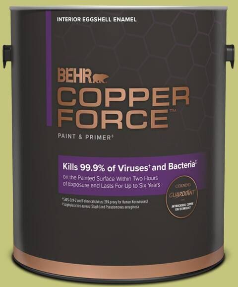 COPPER FORCE 1 gal. #P360-4 Soda Pop Eggshell Enamel Virucidal and Antibacterial Interior Paint & Primer