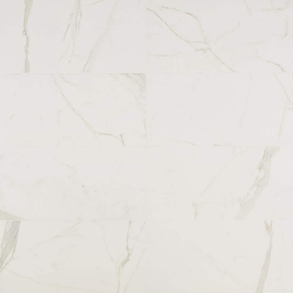 Ivy Hill Tile Stazzema Calacatta 12 in. x 24 in. x 10mm Polished Porcelain Floor and Wall Tile (7 pieces / 13.56 sq. ft. / box)