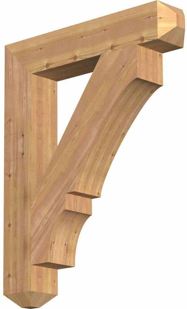 Ekena Millwork 5-1/2 in. x 40 in. x 32 in. Western Red Cedar Balboa Craftsman Smooth Bracket