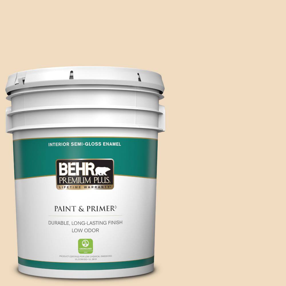 BEHR PREMIUM PLUS 5 gal. #BXC-74 Phoenix Villa Semi-Gloss Enamel Low Odor Interior Paint & Primer