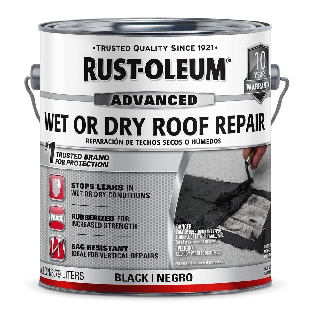 Rust-Oleum 1 Gal. Wet or Dry Advanced Roofing Repair Adhesive (2-Pack)