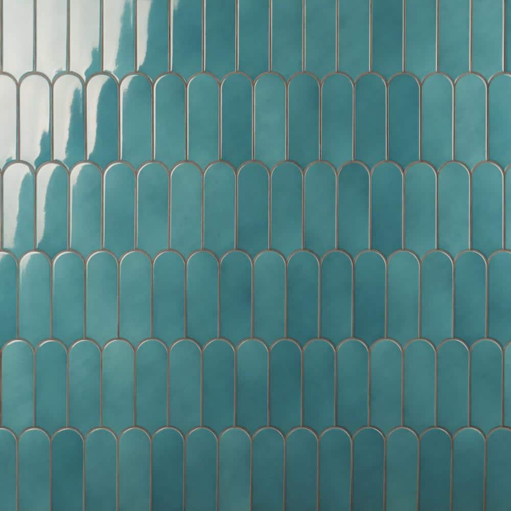 Ivy Hill Tile Aerial Turquoise 2.83 in. x 7.67 in. Polished Ceramic Wall Tile (5.15 sq. ft./Case)