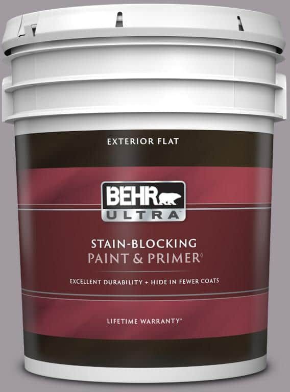 BEHR ULTRA 5 gal. #N570-3 Art Nouveau Glass Flat Exterior Paint & Primer