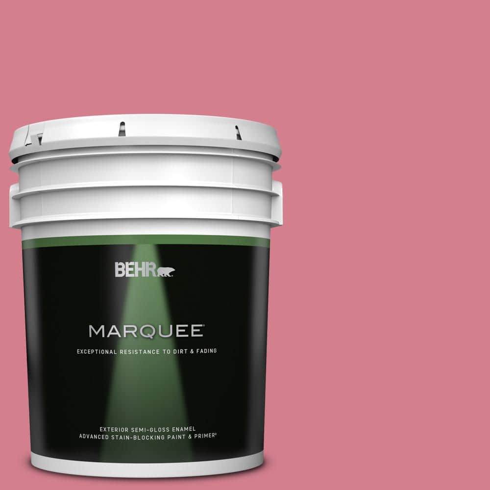 BEHR MARQUEE 5 gal. #P140-4 I Pink I Can Semi-Gloss Enamel Exterior Paint & Primer