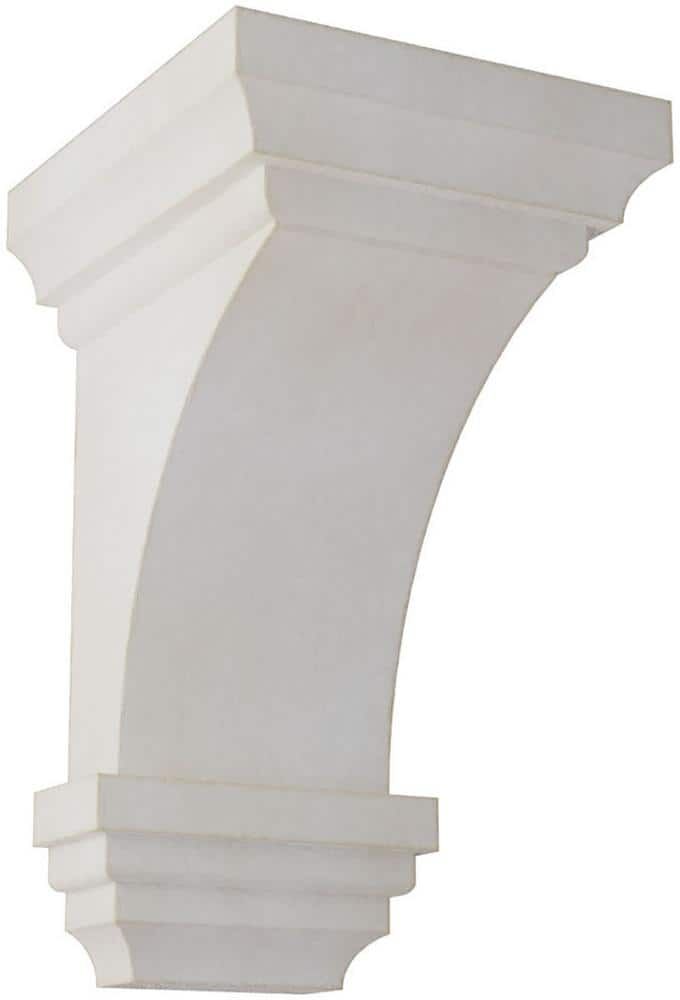 Ekena Millwork 3-1/2 in. x 6 in. x 3-3/4 in. Chalk Dust White Mini Jefferson Wood Vintage Decor Corbel