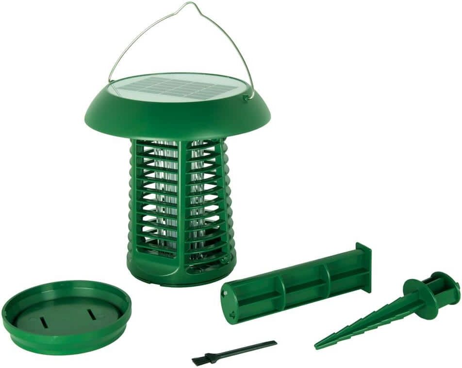 Bite Shield Solar-Powered Insect Zapper, UV Light Lure Low-Voltage Grid Outdoor Flying Pest Control