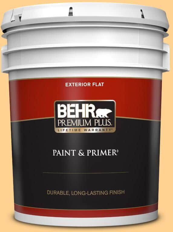 BEHR PREMIUM PLUS 5 gal. Home Decorators Collection #HDC-SP14-7 Full Bloom Flat Exterior Paint & Primer