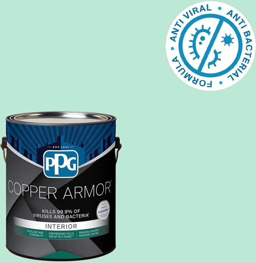 COPPER ARMOR 1 gal. PPG1229-2 Wintergreen Mint Semi-Gloss Interior