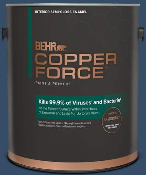 COPPER FORCE 1 gal. #HDC-FL14-12 Rain Boots Semi-Gloss Enamel Virucidal and Antibacterial Interior Paint & Primer