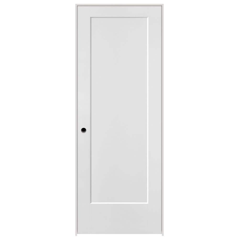 Masonite 36 in. x 96 in. 1 Panel Lincoln Park Left-Handed Hollow Core White Primed Molded Single Prehung Interior Door