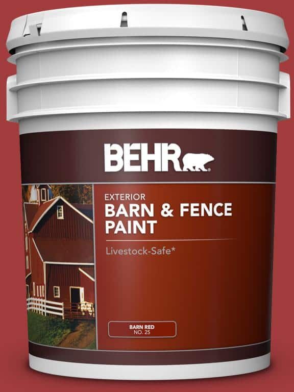 BEHR 5 Gal. Red Exterior Barn and Fence Paint