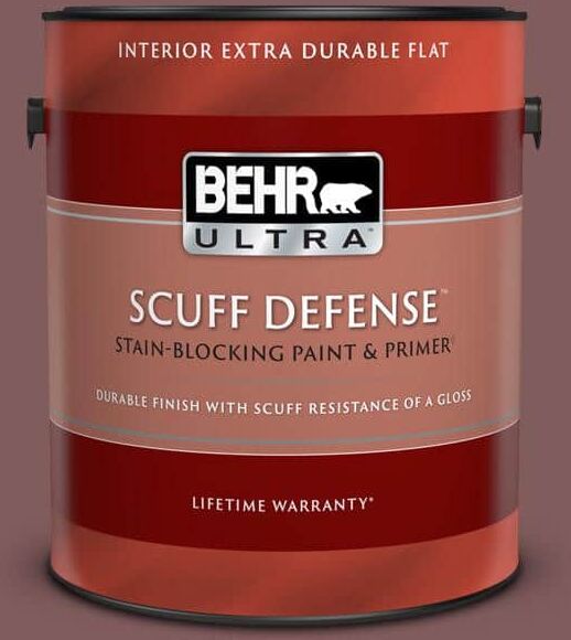 BEHR ULTRA 1 gal. #140F-6 Book Binder Extra Durable Flat Interior Paint & Primer