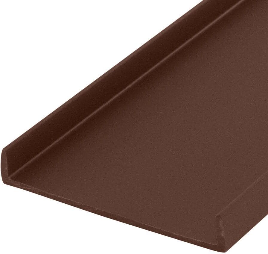 Outwater 1/4 in. D x 2 in. W x 36 in. L Brown Styrene Plastic U-Channel Moulding Fits 2 in. Board, (4-Pack)