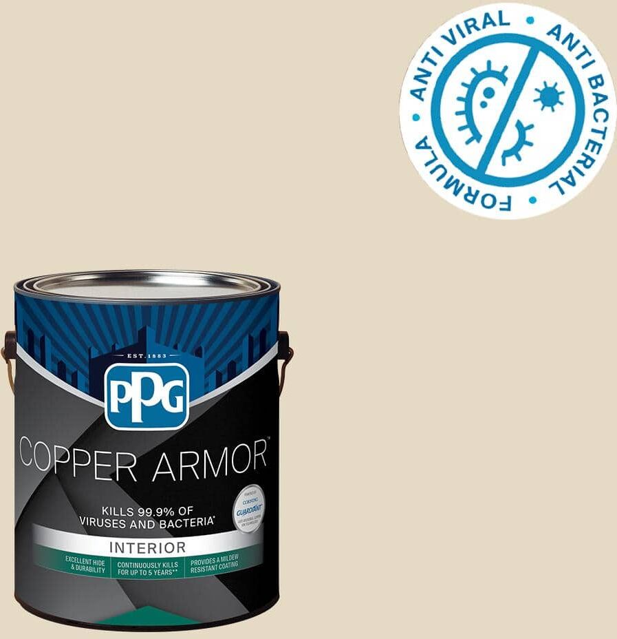 COPPER ARMOR 1 gal. PPG1103-2 Almond Paste Semi-Gloss Interior