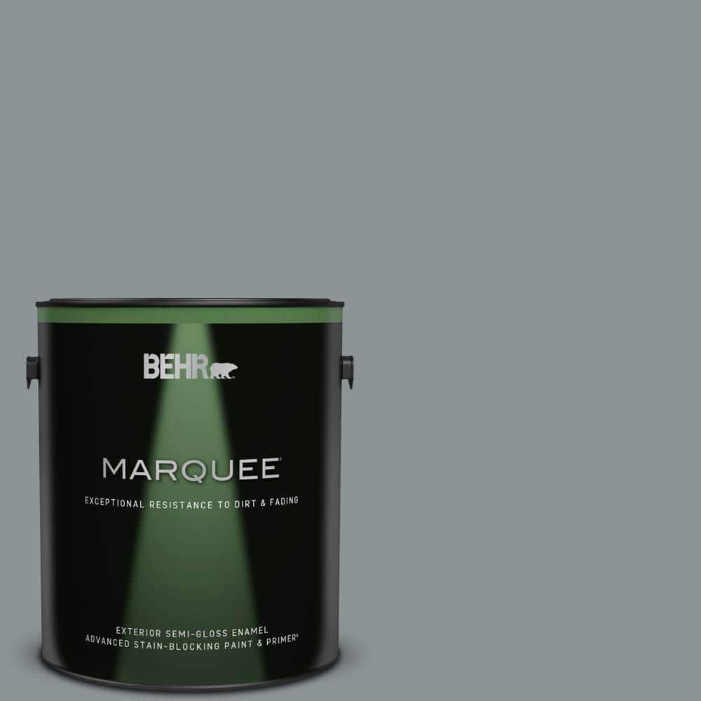 BEHR MARQUEE 1 gal. Home Decorators Collection #HDC-NT-27 Millennium Silver Semi-Gloss Enamel Exterior Paint & Primer