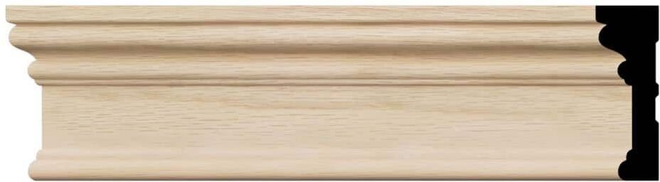 Ekena Millwork BRB3 0.69 in. D x 2.25 in. W x 96 in. L Wood (White Oak) Baby Howe Casing Moulding